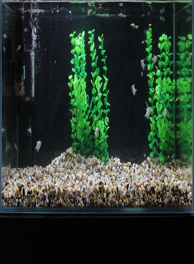 AQUANEAT نباتات اصطناعية لأحواض السمك من أكوانيت، نباتات بلاستيكية لأحواض السمك، زينة خضراء بارتفاع 12 بوصة، 10 عبوات - Image 5